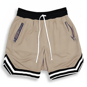 Pantalones Cortos de Baloncesto para Hombre SUMMIT Colorblock con Cordón en la Cintura y Detalle de Cierre de Algodón - Product Image 5