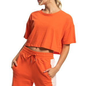 T-shirt court pour femme 2025 personnalisé, séchage rapide, respirant, col rond, 100 % coton, haute qualité, toutes saisons, style streetwear - Product Image 3