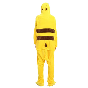 Pijama Enterizo con Capucha para Mujer, Color Amarillo, Personalizado, de Forro Polar, con Cubrepiés, Ropa de Invierno, Material Suave - Product Image 4
