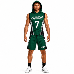 Uniforme de Fútbol 7v7 Personalizado sin Mangas con Capucha |   Camiseta y Pantalones Cortos de Flag Football |   Ropa Deportiva Sublimada para Equipos |   Ropa Deportiva OEM ODM - Product Image 1