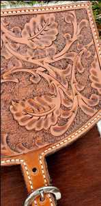Sac de Selle en Cuir de Vachette Style Western à Motif Floral Gaufré avec Fermeture Éclair – Idéal pour l'Équitation et les Voyages en Extérieur – Vente Flash - Product Image 3