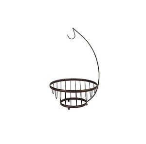 Canasta para Frutas de 2 Niveles, Soporte para Plátanos, Organizador de Frutas para Encimera de Cocina, Almacenamiento de Verduras de Alambre Metálico - Product Image 5