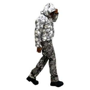 Sweat-shirt à capuche camouflage pour homme, vêtement de mode, sweat à capuche zippé oversize en polaire, imprimé graphique, sweat à capuche zippé avec motif visage, pantalon - Product Image 1