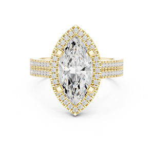 แหวนหมั้นทองคำขาว 14K สำหรับผู้หญิง ประดับเพชรทรงมาร์คีส์ 2.50 กะรัต เพชรเลี้ยงในห้องปฏิบัติการ รับรองโดย IGI สำหรับวันครบรอบแต่งงาน - Product Image 1