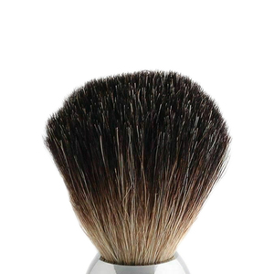 Brosse à raser vegan en poils synthétiques avec manche en acier inoxydable, personnalisable, de haute qualité, pour barbier, fournisseur OEM - Product Image 2