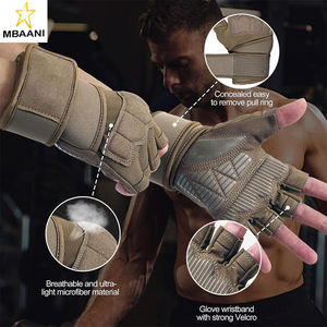 Guantes de Gimnasio para Hombre y Mujer, Guantes Acolchados para Levantamiento de Pesas con Soporte para Muñeca, Protección Completa de la Palma y Agarre de Silicona - Product Image 2