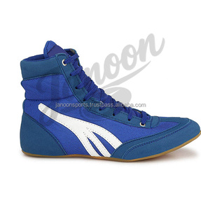 Chaussures de boxe professionnelles unisexes légères et respirantes à lacets en cuir véritable et synthétique avec semelle antidérapante haute performance - Product Image 3