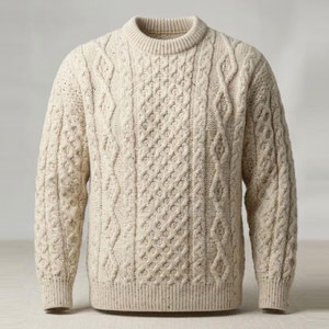 Pull en coton doux tricoté, mode hiver, confortable, respirant, logo frontal, léger et chaud - Product Image 3