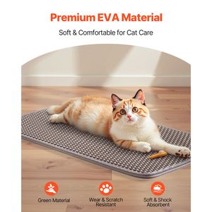 24 X 15 in Double-Layer <b>Cat</b> Litter <b>Box</b> Mat Non-Slip Urine-Proof Trapping for Indoor <b>Cats</b> Honeyco Accessory - Product Image 6