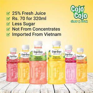 Venta al por mayor Cojo zumo de piña bebida con gelatina de coco 320ml X 24 botellas bebida concentrada de frutas - Product Image 4