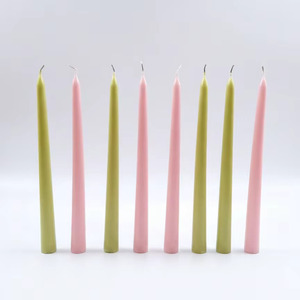 Universal Art Creation Handmade Smokeless Taper Candles Pink Green <b>Paraffin</b> Wax Unscented Customizable Fragrance Home Decoration - Product Image 1