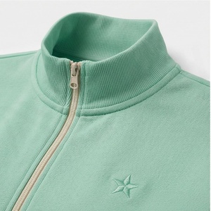 Women's 2 Piece Fleece <b>Tracksuit</b> Set Solid Mint Green Embroidered Stars Full Length Casual Wear Regular Fit All Seasons - Product Image 4