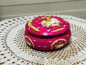 Plateau panier imprimé Pichwai avec poignée, design Art Déco, motif animalier, pour cadeaux de mariage, Diwali, Thanksgiving - Product Image 5