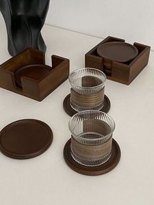 Natural Wood <b>Drink</b> Coaster Set, Handmade Table Coasters for Coffee Cups, Tea Mugs, Glasses and Home Décor - Product Image 6