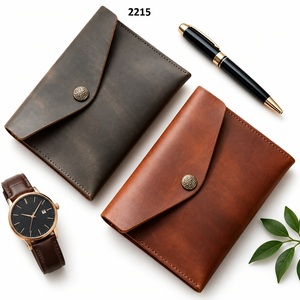 Handmade PU Leather Vintage <b>Money</b> Pouch Wallet Key Holder Cash Coin Purse <b>Envelope</b> Wallet Button Closure Unisex Card Holder RFID - Product Image 2