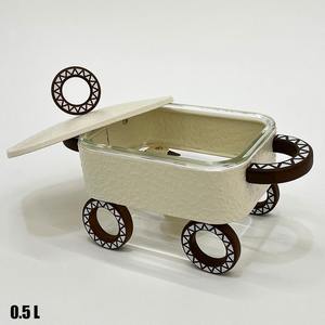 Luxury Rectangular Birdcage Chafing Dish Gold Dome Lid Stainless Steel Food Warmer White Wire Frame <b>Buffet</b> <b>Server</b> Single Unit - Product Image 3