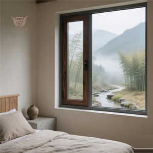 Demea nhà máy cửa sổ để Bán kích thước tùy chỉnh phong cách Mỹ cửa sổ nhà kính đôi kính nhôm khung gỗ cửa sổ - Product Image 5