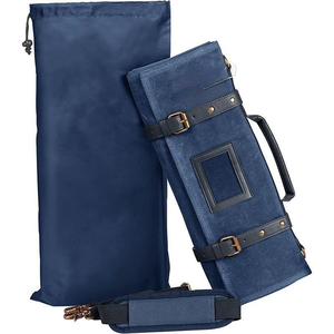 Organisateur de couteaux de chef en cuir et toile, étui de rangement professionnel pour la cuisine, étui de voyage pour outils, haute qualité LCKR-0032 - Product Image 1