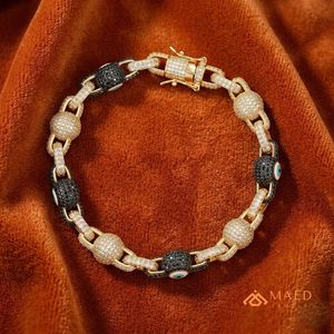 สร้อยข้อมือหรูหราประดับคริสตัลโมอิสซาไนต์ชุบทอง 14K สำหรับผู้หญิงผู้ชาย ของขวัญวันหมั้น วันครบรอบ สไตล์เกาหลี NY - Product Image 3