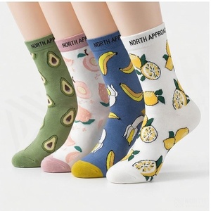 Chaussettes de sport NORTH APPROACH à imprimé fruits, en coton respirant, chaussettes décontractées d'été pour adultes - Product Image 3