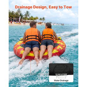 Tubi Gonfiabili Trainabili per 2 Persone, Capacità 340 libbre, per Sport Acquatici e Nautica - Product Image 6