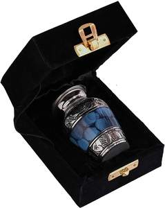 Urne funéraire moderne en métal pour animaux de compagnie, faite à la main, petite, 3 pouces, mini souvenir commémoratif - Product Image 4