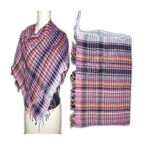 Écharpe Keffiyeh Shemagh en coton de qualité supérieure, tricotée à la main, pour hommes, motif carré traditionnel Arafat, à carreaux religieux - Product Image 6