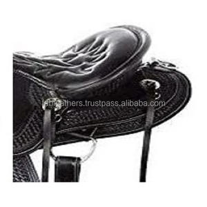 Selle d'équitation confortable en cuir véritable fabriqué à la main pour le plaisir occidental Selle d'équitation de style américain personnalisée en vrac - Product Image 6