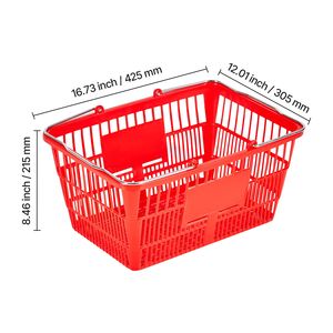 Cesti impilabili in plastica PE da 21 litri, 12 pezzi con manici in metallo, struttura a rete densa, capacità di carico 20 libbre - Product Image 6