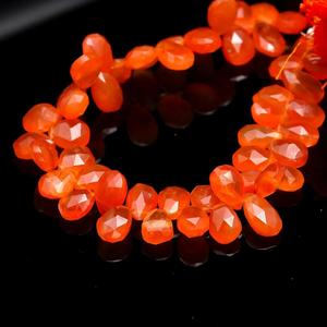 Perles de cornaline naturelle facettées en forme de poire pour la fabrication de bijoux, colliers et pendentifs, fournisseur en gros en Inde - Product Image 3