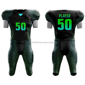 Más tamaño 100% poliéster transpirable personalizado uniforme de fútbol americano diseño personalizado su propia sublimación fútbol Jersey uniforme - Product Image 5