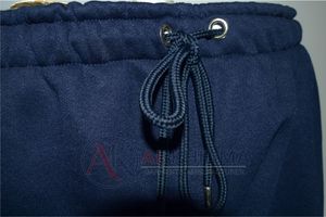 Pantalon de jogging bleu marine pour femme, coupe droite, écologique, respirant, taille haute, cargo, en molleton de coton, marque privée, vente en gros - Product Image 3