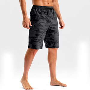 Shorts de plage pour hommes à imprimé camouflage, séchage rapide, taille mi-haute, cordon de serrage, en polyester tissé - Product Image 3