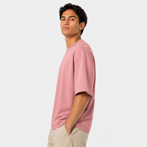 T-shirt homme à épaules tombantes, tissu doux, coupe ample et confort décontracté pour la mode quotidienne et les loisirs. - Product Image 2