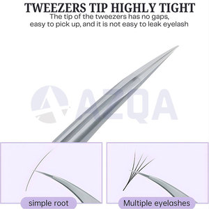 Premium Quality Stainless Steel Ultra Fine Curved Tip Tweezers Precision Lash Extension Volume Application Tool - Product Image 4