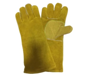 Premium Heavy-Duty Cow Split Leather Welding Gloves Industrial Safety <b>Fire</b> Proof and Heat Resistant Durable Reinforced Leather - Product Image 4