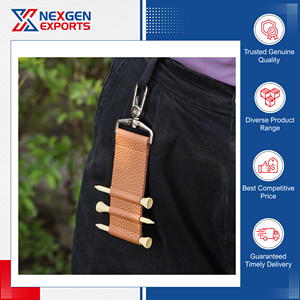 Offre incroyable : Porte-tee de golf personnalisable en cuir PU léger, écologique et durable, de qualité standard, pour le golf en extérieur - Product Image 3