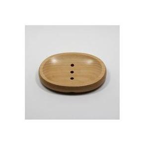 Jabonera Rectangular de Madera Natural, Soporte para Jabón con Drenaje Automático, Antideslizante, Accesorio para Baño - Product Image 4