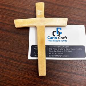 Natural Buffalo Bone Holey Cross o-Friendly Bone Holey Cross <b>Gift</b> by Curio Craft - Product Image 3