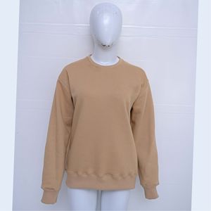 <b>Neutral</b> beige crewneck sweatshirt premium cotton casual pullover soft fabric everyday wear OEM ODM clothing production Wholesale - Product Image 1