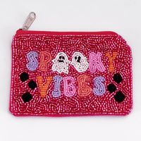 Magnifique porte-monnaie classique à broderies perlées, motif banane, durable, unique, dernier design, avec fermeture éclair.