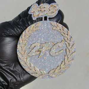 ICEQ JEWELLERY Luxury 925 Silver Moissanite Pendant Number 133 Themed <b>Charm</b> Unisex Hip-Hop Party Jewelry Gift Micro Pave Design - Product Image 3
