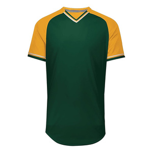 Maillot de baseball classique à col en V pour homme Amazop Industries, 100 % polyester, manches courtes, col en V, maillot de sport - Product Image 1