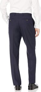 Pantalon large en toile bleu marine 100% coton écologique pour homme, coupe droite, décontracté, hiver, séchage rapide, coupe-vent, respirant, personnalisable - Product Image 3