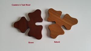 Posavasos de madera de teca hechos a mano - Product Image 2