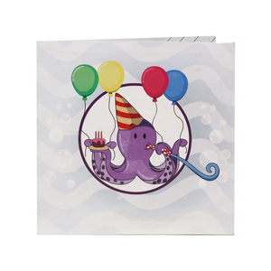 Carte de vœux 3D pop-up personnalisée, motif pieuvre mignon pour fête d'anniversaire, vente en gros, carte de vœux 3D faite à la main, fabricant OEM/ODM - Product Image 6