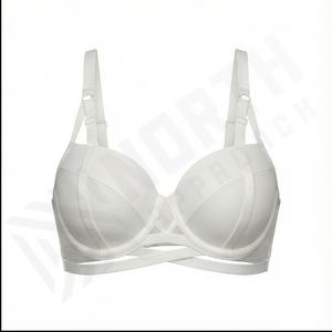 Sujetador acolchado para mujer 4168, ropa interior de pecho envolvente de encaje sin costuras de talla grande, Copa fija de una pieza, sin anillo de acero, chaleco Push Up Bra - Product Image 2