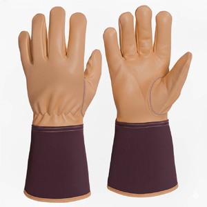 <b>Long</b> Sleeve Leather Welding <b>Gloves</b> Heat Resistant Industrial Protective <b>Gloves</b> for Heavy Duty Welding - Product Image 5