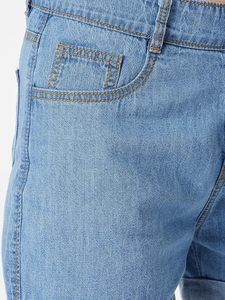 Shorts en jean bleu pour femme, taille haute, coupe large, sexy, délavé, été, coton écologique, confortable, style luxueux - Product Image 6