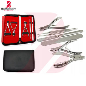 New Trendy <b>Nail</b> Nippers Podiatry <b>Tools</b> 7 Pieces Set <b>Nail</b> Nippers Foot Care Including Leather Case Podiatry Instruments Sets - Product Image 5